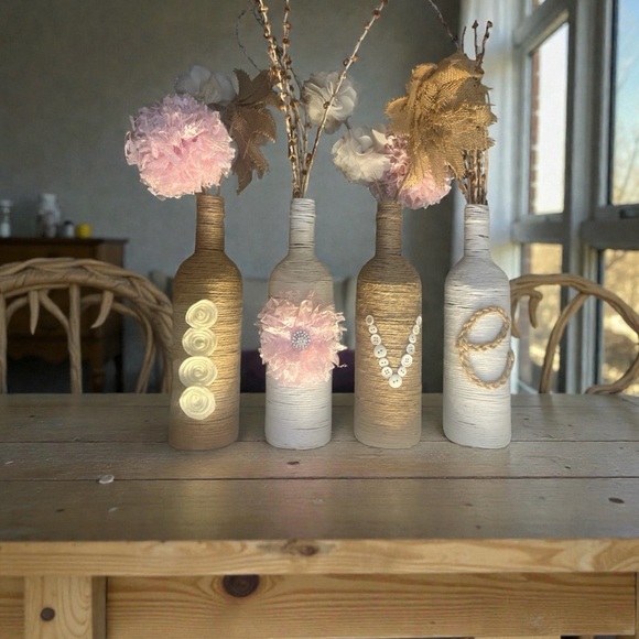 Handmade Other - Handmade Home Decor “Love” Bottles